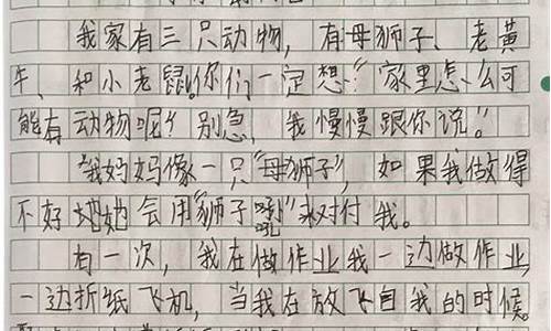 小小动物园四年级作文400字写家人评语_